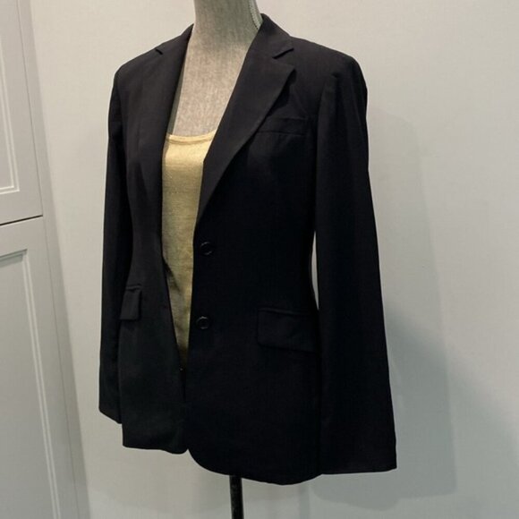 Holt Renfrew Black Wool Classic Blazer - Picture 12 of 15